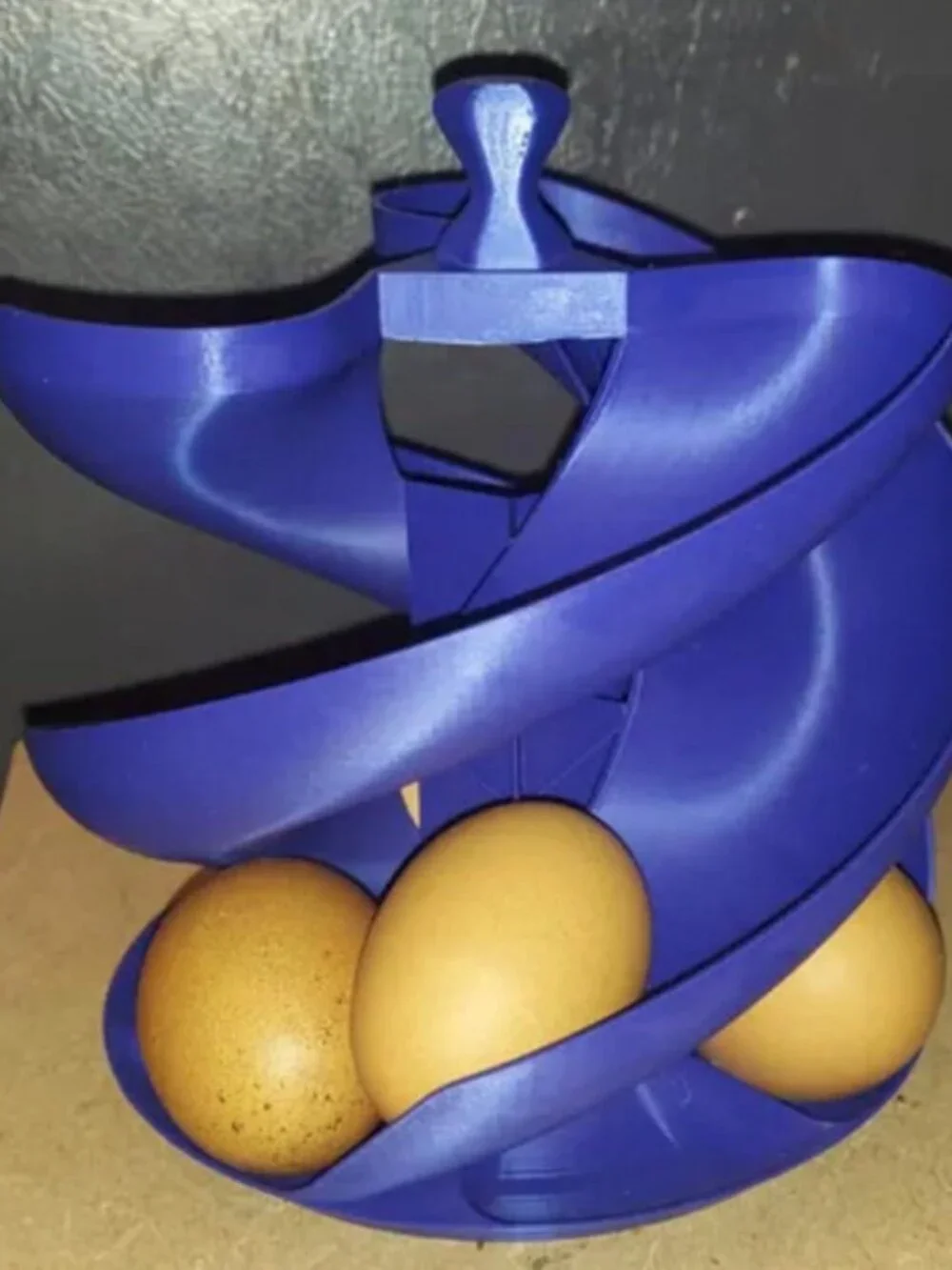 Spiral Egg Holder 18-Egg Rolling Storage Rack